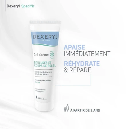 Dexeryl Soothing cream-gel Superficial burns and sunburn 50g