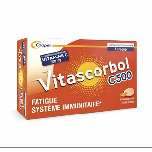 Vitascorbol Vitamine C 500mg Orangengeschmack 24 Kautabletten