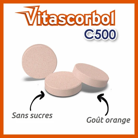 Vitascorbol Vitamine C 500mg Orangengeschmack 24 Kautabletten