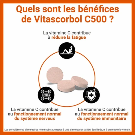 Vitascorbol Vitamine C 500mg Orangengeschmack 24 Kautabletten