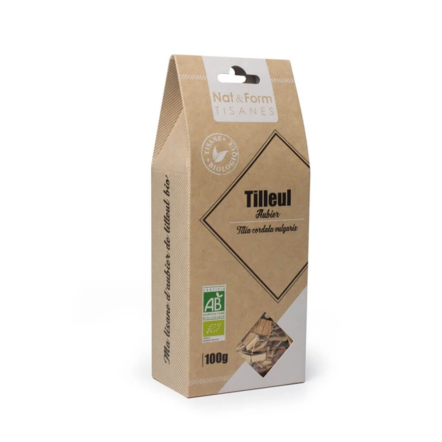 Nat&Form Organic Lime Blossom Bark Herbal Tea Blanc 100g