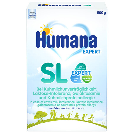 Sojamilch-Spezialnahrung SL, +0 Monate, 500 g, Humana