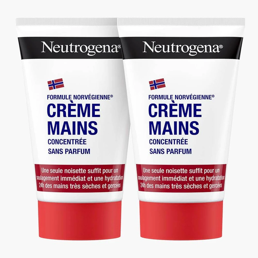 Neutrogena Cremă de mâini concentrată fără parfum pentru piele foarte uscată 2x50ml