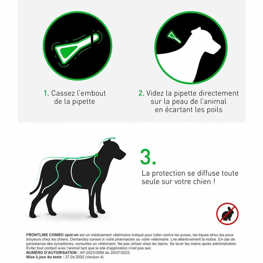 Frontline Combo Spot-on Hond XL Plus 40 kg 3 pipetten van 4,02 ml