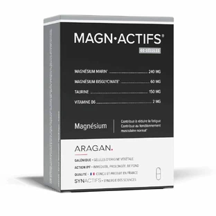 Aragan Synactifs MagnActifs Magnésium 60 Gelules