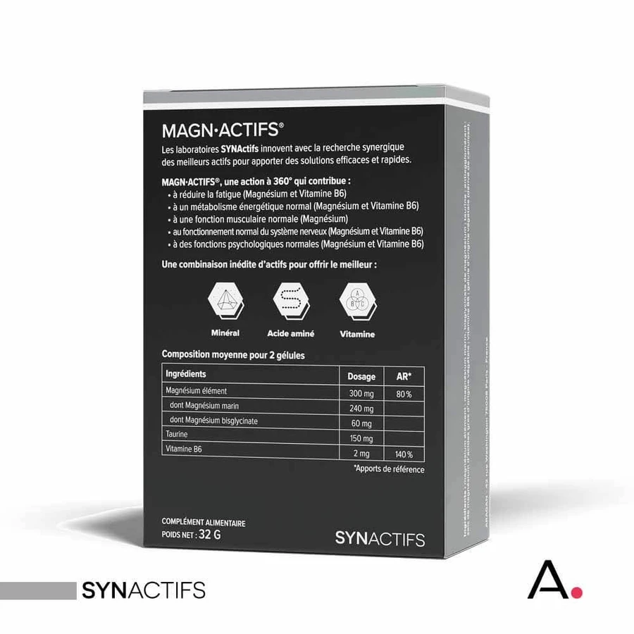 Aragan Synactifs MagnActifs Magnésium 60 Gelules