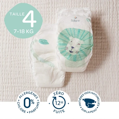 Biolane Naturals Ecological Diapers size 4 x44