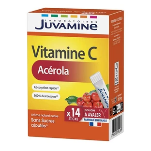 Juvamine Vitamins C Acerola 14 Swallowable Sticks