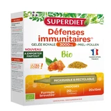 Superdiet Royal Jelly 3000mg Organic Immune Defence 20 15 ml monodoses