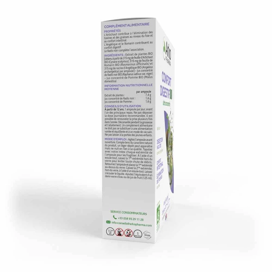 Arkopharma Arkofluids Spijsverteringscomfort Bio 20 Injectieflacons