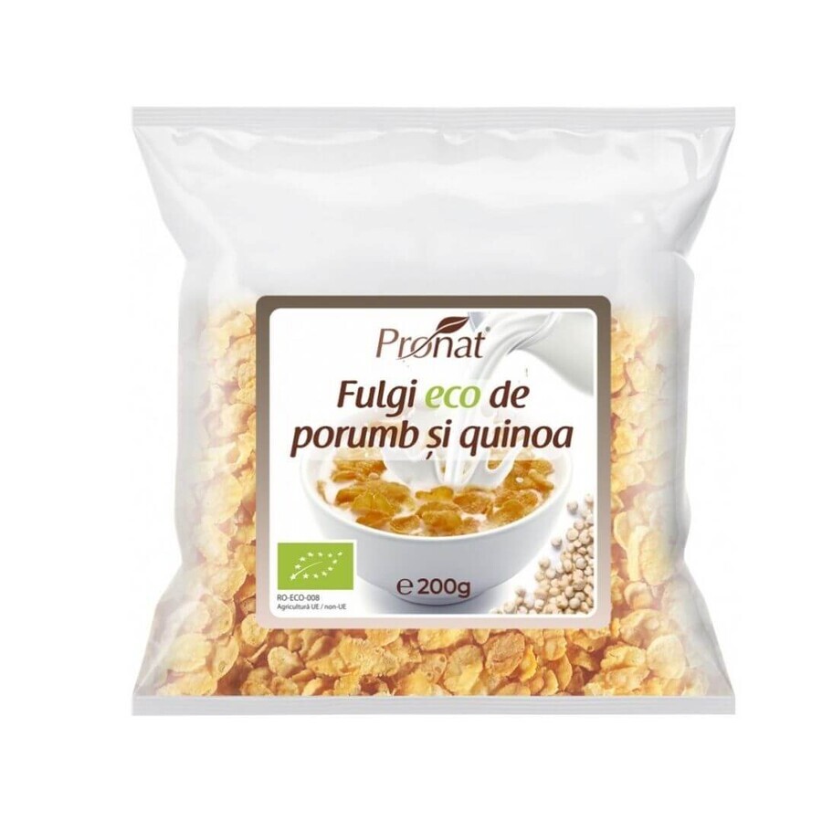 Fulgi de porumb si quinoa Eco, 200 gr, Pronat