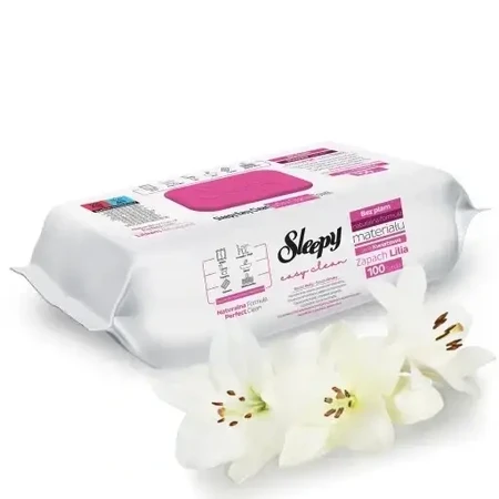 Salviette umidificate multiuso Easy Clean, Fiori di ciliegio, 100 pezzi, Sleepy