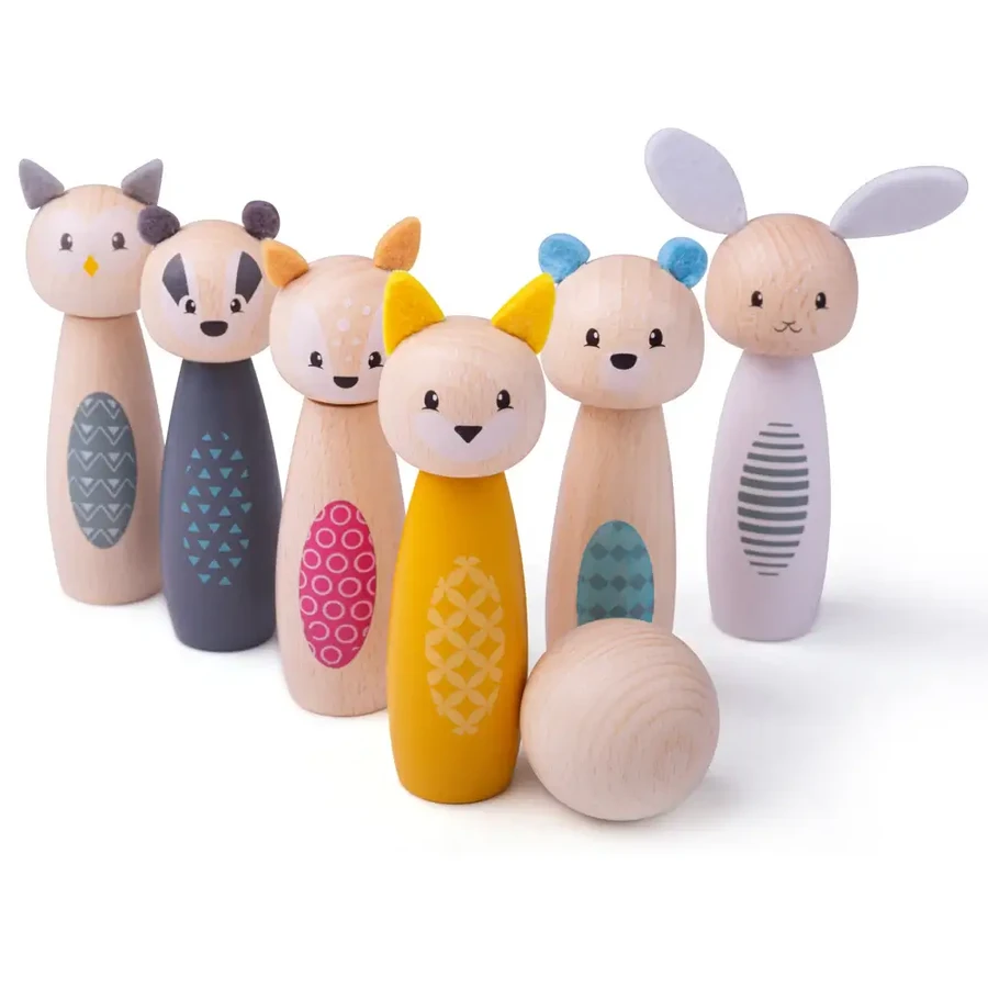 Bowling set, 2 years+, Happy animals, BigJigs