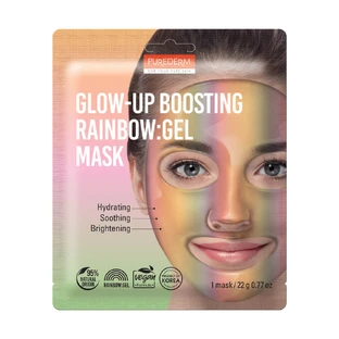 Masca gel pentru fata, Glow-Up Boosting Rainbow, 1 bucata, Purederm