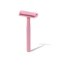 Klassisches Rasiermesser mit Edelstahlklinge und Minen, Pink, 1 Stück, Meloni