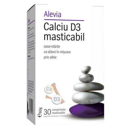 Calcium D3 kaubar, 30 Tabletten, Alevia