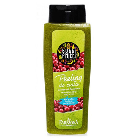 Gel de dus Peeling Pere si Merisoare Tutti Frutti, 100 ml, Farmona