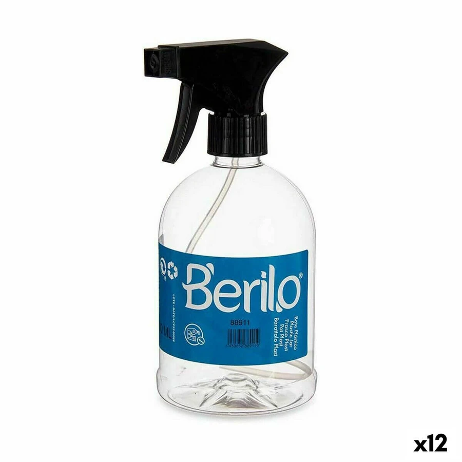 Atomiser Bottle Berilo SE1205-ROCIADOR Black Transparent Plastic 500 ml (12 Units): ceny i cechy