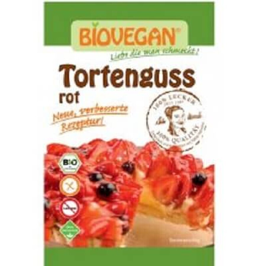 Gelatină roșie Bio pentru prăjituri, 7 g, Biovegan