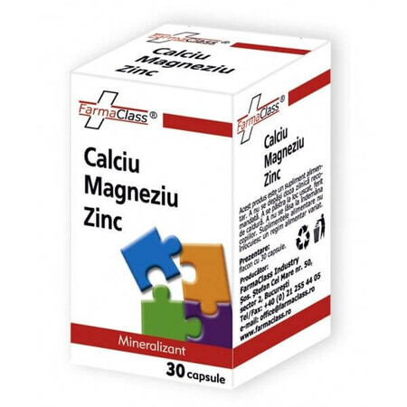 Calciu Magneziu Zinc, 30 capsule, FarmaClass