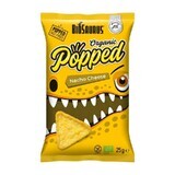 Gustare din porumb expandat cu branza nachos, 25 g, Biosaurus