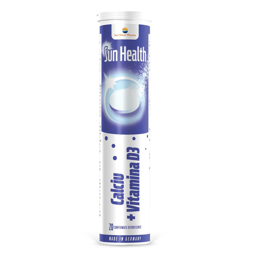 Sun Health Calcium+Vitamin D3, 20 Brausetabletten, Sun Wave Pharma