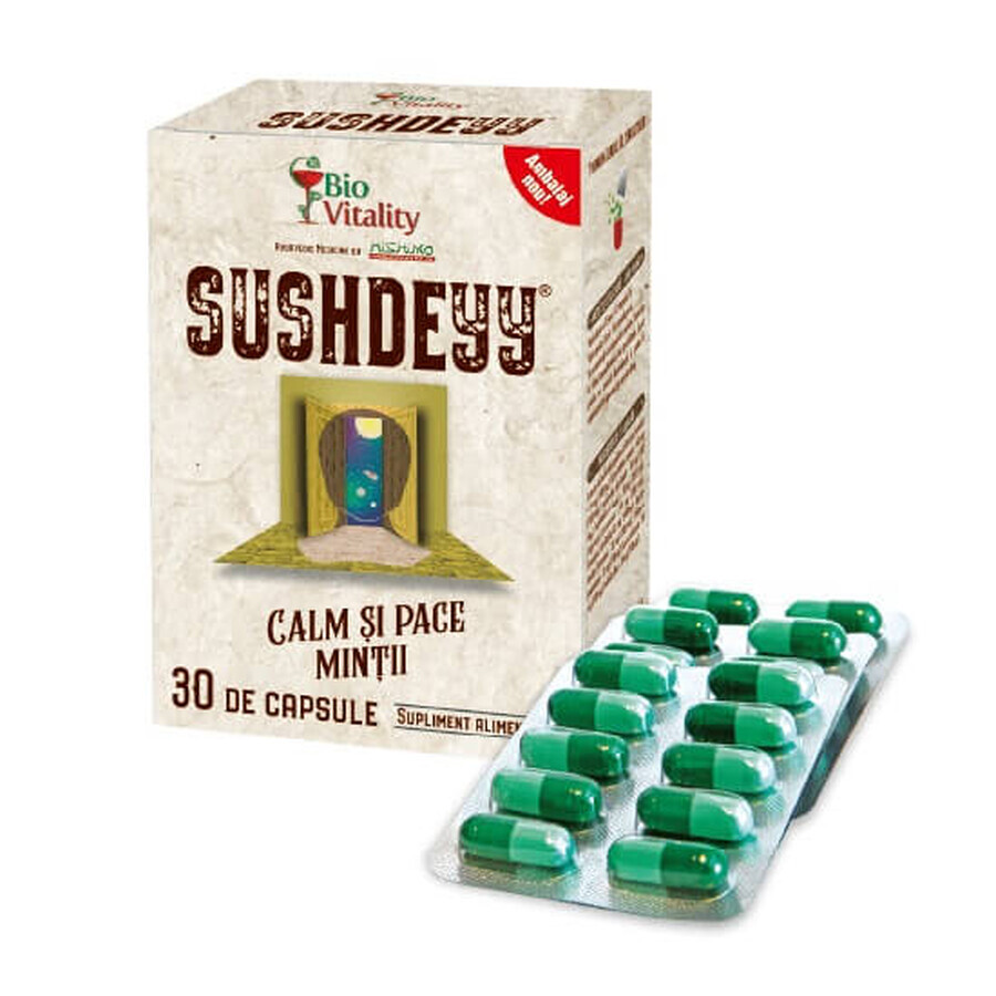 Calm si pace mintii Sushdeyy, 30 capsule, Bio Vitality