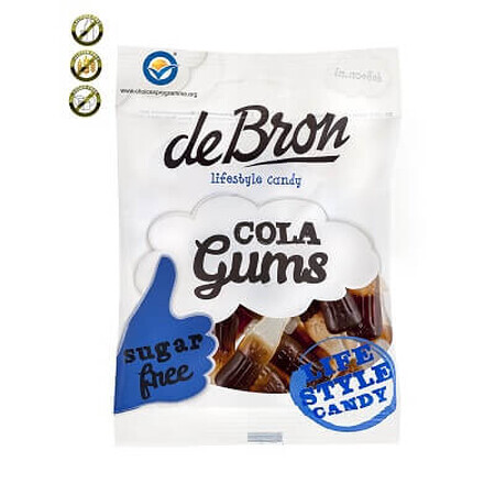 Jeleuri gumate cu aroma de cola, 100 g, DeBron