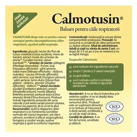 Calmotusin met honing en eucalyptus snoepjes, 20 stuks, Dacia Plant