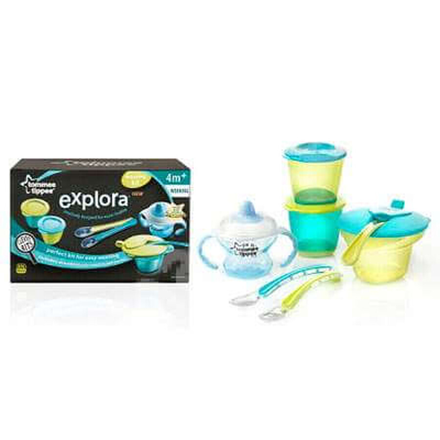 Kit pentru diversificare hrană, băieți, +4 luni, 44673471, Tommee Tippee