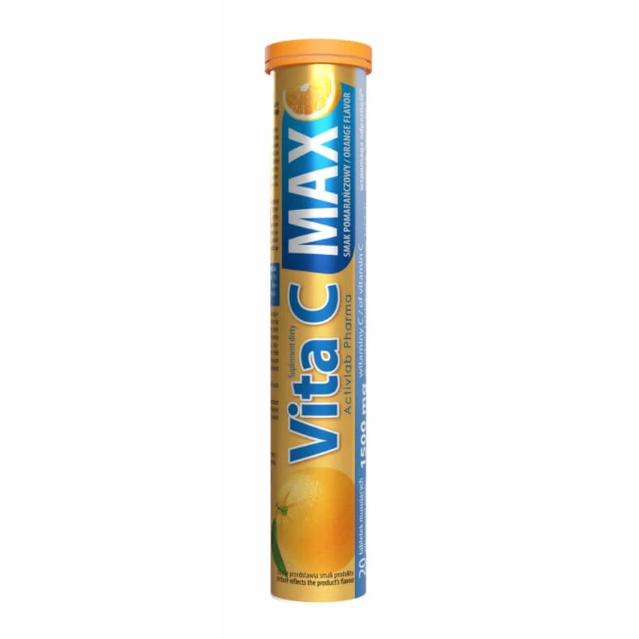 ActivLab Pharma Vita C Max sinaasappelsmaak, 20 bruistabletten