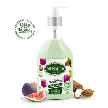 Loțiune de corp hidratantă cu smochine și unt de Karite, 260 ml, All Nature