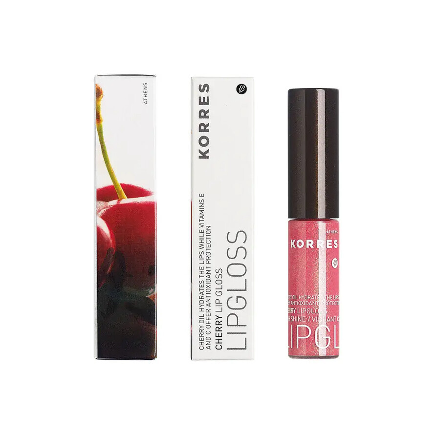 Luciu de buze cu ulei de cireșe, nuanța 22 Naked Rose, 6 ml, Korres