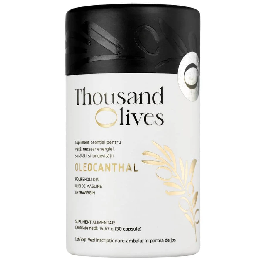 Oleocanthal, 30 capsules, Duizend Olijven