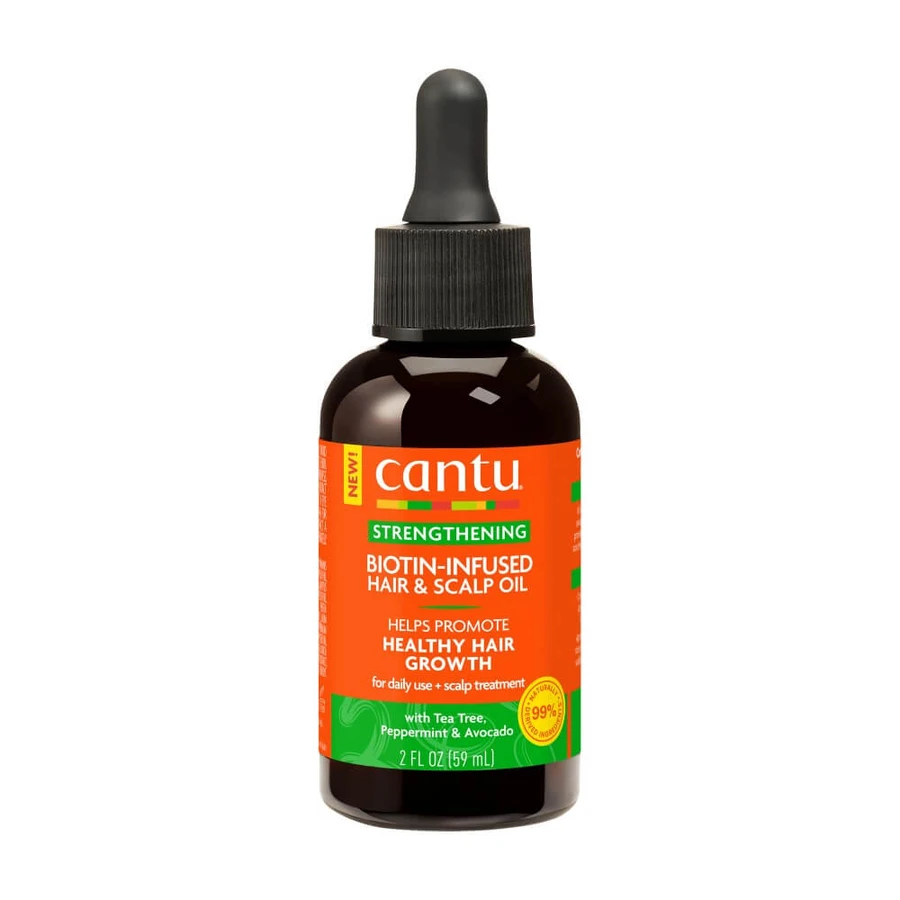 Huile pour cheveux et cuir chevelu avec biotine, infusion de romarin, de thé vert et d'avocat, 59 ml, Cantu