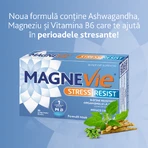 MagneVie Stress Resist with Ashwaghanda 80mg + 60 mg magnesium + 1.4mg vitamin B6, nervous system and stress resistance, 4x30 tablets