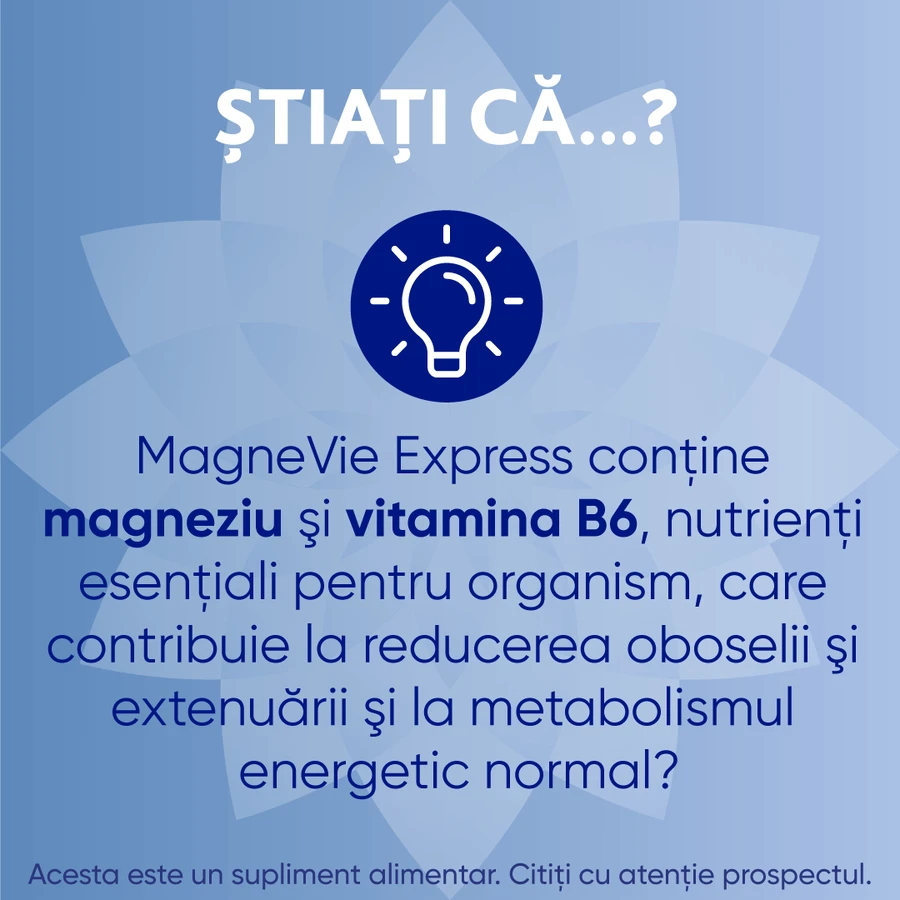 MagneVie Express, 150 mg magnesium + 0.7mg vitamin B6, extra energy, waterless administration, 2x20 sachets