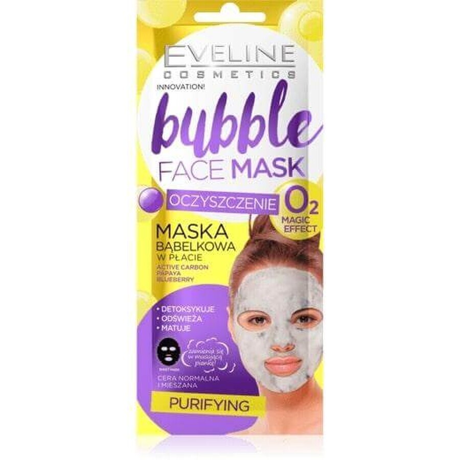 Reinigende Gesichtsmaske Bubble, 1 Stück, Eveline