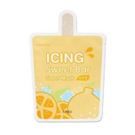 Masca facială pentru luminozitate cu mandarina Icing Sweet Bar, 21 g, Apieu