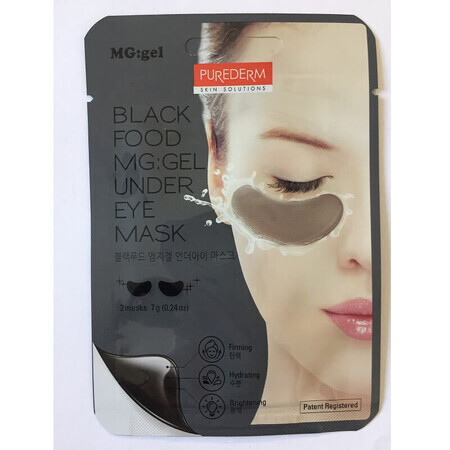 Maske Typ MG: Black Food Complex Gel, Festigkeit und Leuchtkraft für die Augenpartie, 7g, Purederm