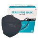 Masti de protectie FFP2, culoare neagra, 20 buc, Serix