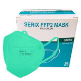 Schutzmasken FFP2, grün, 20 Stück, Serix