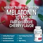 Melatonina 10 mg sabor Cereza, 100 comprimidos, Laboratorios Bronson