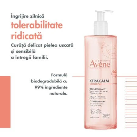 Gentle cleansing gel for sensitive skin Xeracalm Nutrition, 750 ml, Avene