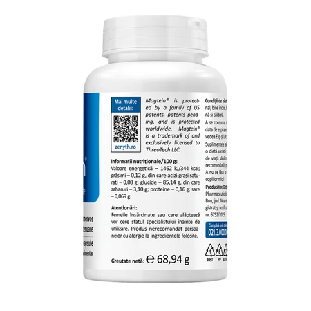 Magnesium-L-Threonat Magtein, 90 Kapseln, Zenyth