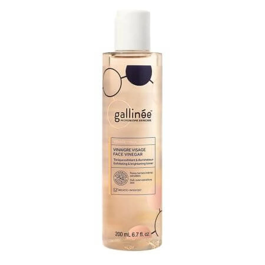 Essig-Peeling und aufhellende Toning Lotion, 200 ml, Gallinee