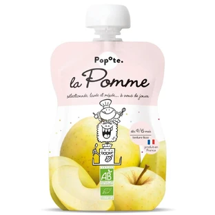 Biologische appelmoes, 4-6 maanden, 120 g, Popote