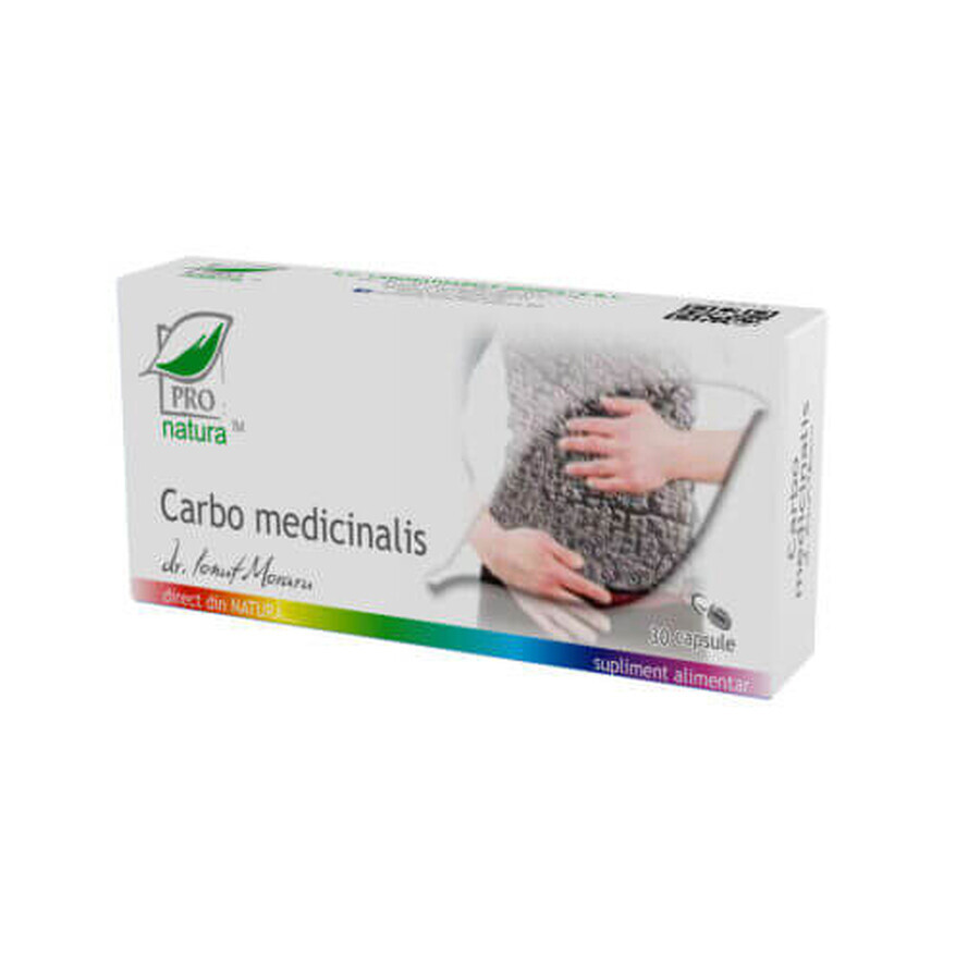 Carbo Medicinalis, 30 Kapseln, Pro Natura