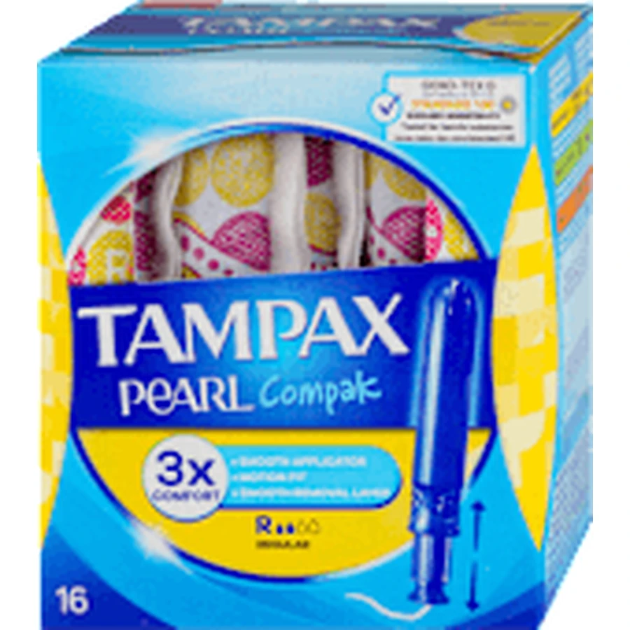Tampax Tampons met inbrenghuls Pearl Compak Regular, 16 stuks