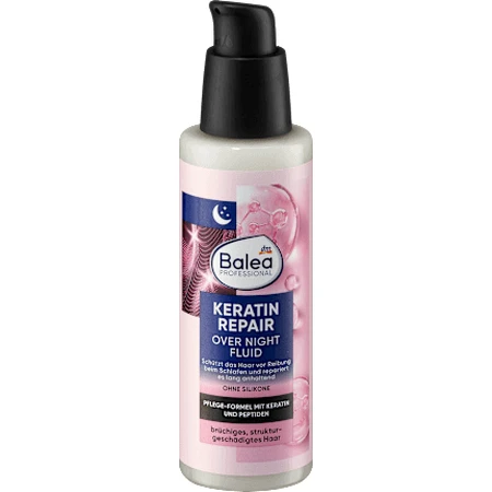 Balea PROFESSIONAL Loțiune reparatoare peste noapte cu keratina, 100 ml